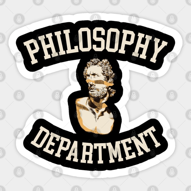 Philosophy Department Sticker by Stylecombinator